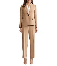 Kasper Petite One Button Crepe Blazer