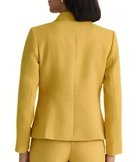 Kasper Petite One Button Notch Collar Jacket With Zip Pockets