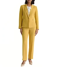 Kasper Petite One Button Notch Collar Jacket With Zip Pockets