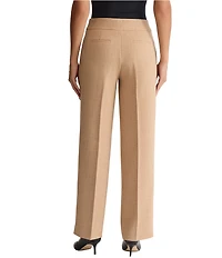 Kasper Petite Side Seam Pockets Wide Leg Crepe Pants