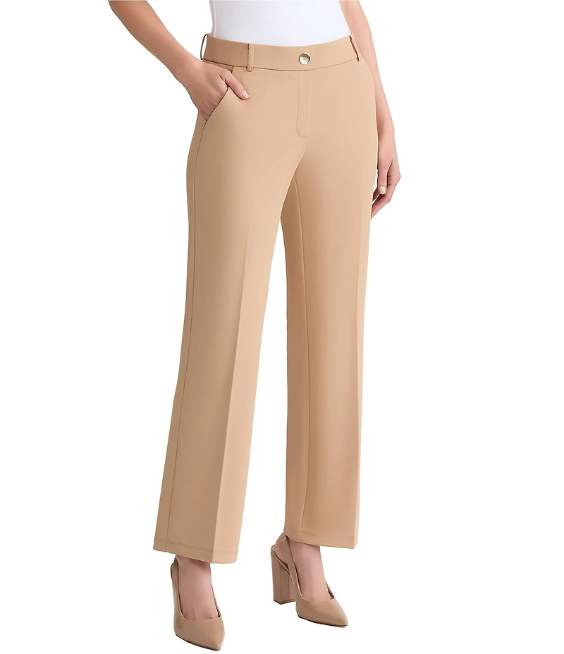 Kasper Petite Size Pull On Stretch Twill Trousers