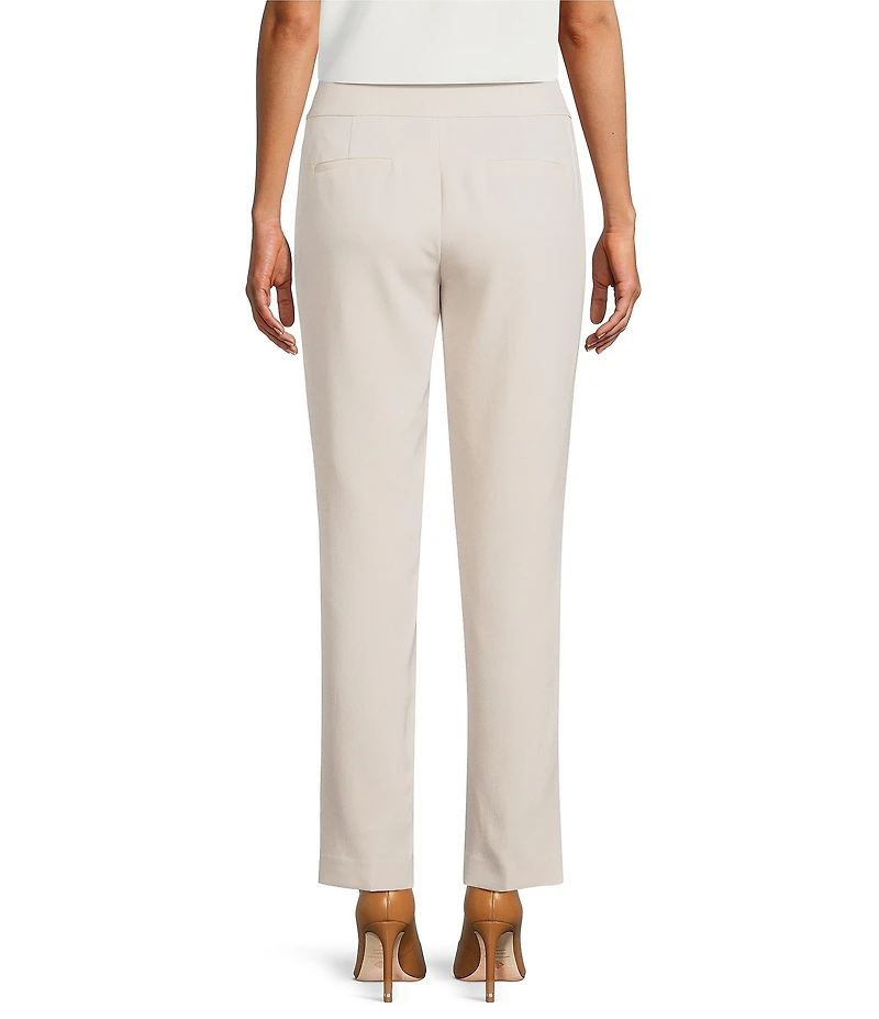 Kasper Petite Size Crepe Fly Front Slim Pants