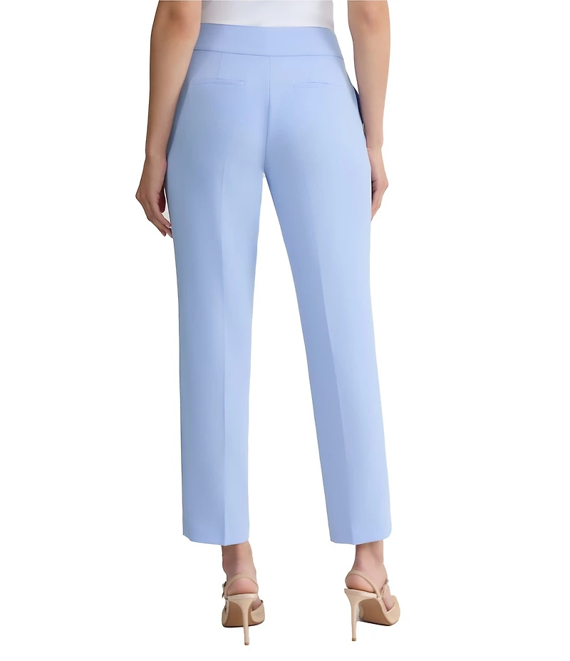 Kasper Petite Size Crepe Slim Straight Leg Full Length Pants