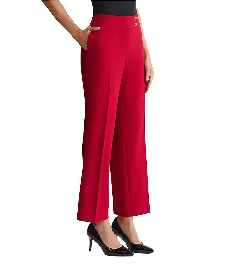 Kasper Petite Size Fly Front Side Pockets Wide Leg Pants