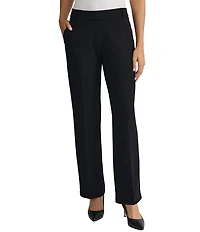 Kasper Petite Size Pull On Faux Fly Front Scuba Crepe Trouser Pants