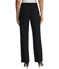 Kasper Petite Size Pull On Faux Fly Front Scuba Crepe Trouser Pants
