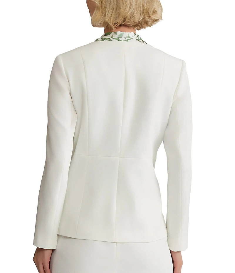 Kasper Petite Size Stretch Crepe 3 Button Peplum Jacket