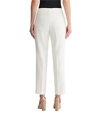 Kasper Petite Size Stretch Crepe Flat Front Straight Leg Pants