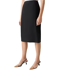 Kasper Petite Size Stretch Crepe Skimmer Skirt