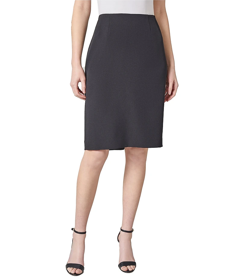 Kasper Petite Size Stretch Crepe Slim Pencil Skirt