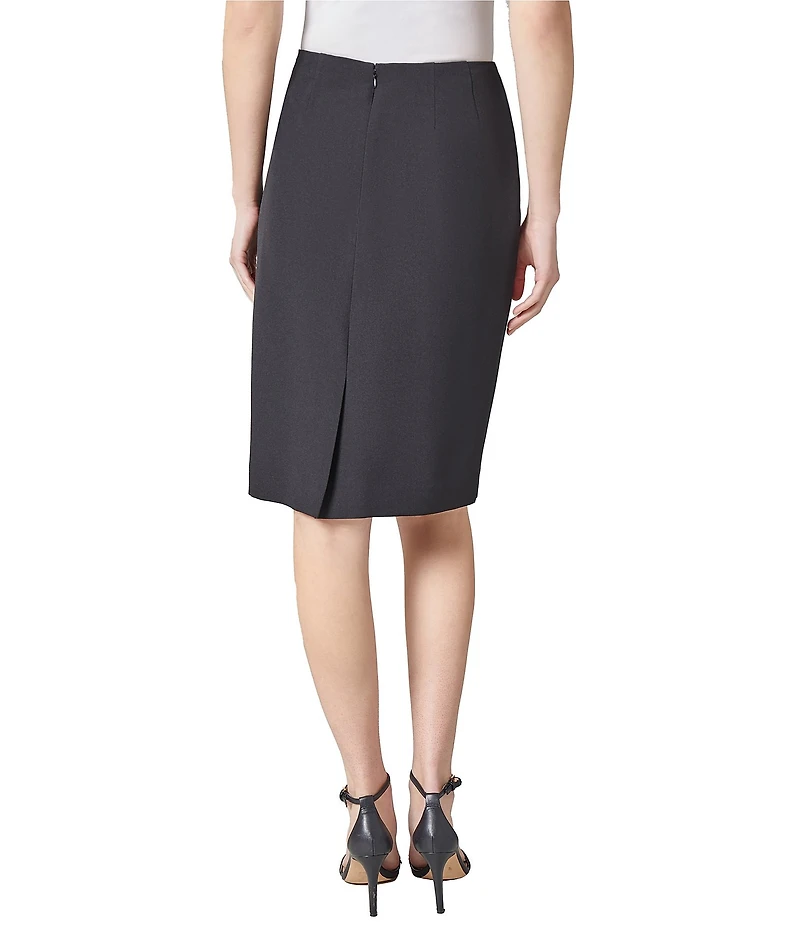 Kasper Petite Size Stretch Crepe Slim Pencil Skirt