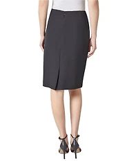Kasper Petite Size Stretch Crepe Slim Pencil Skirt