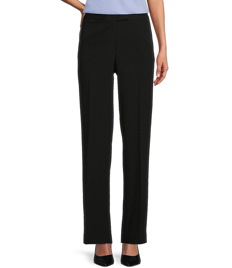Kasper Petite Size Stretch Crepe Straight-Leg Pants