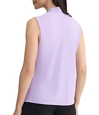 Kasper Petite Sleeveless Bias Bow Blouse