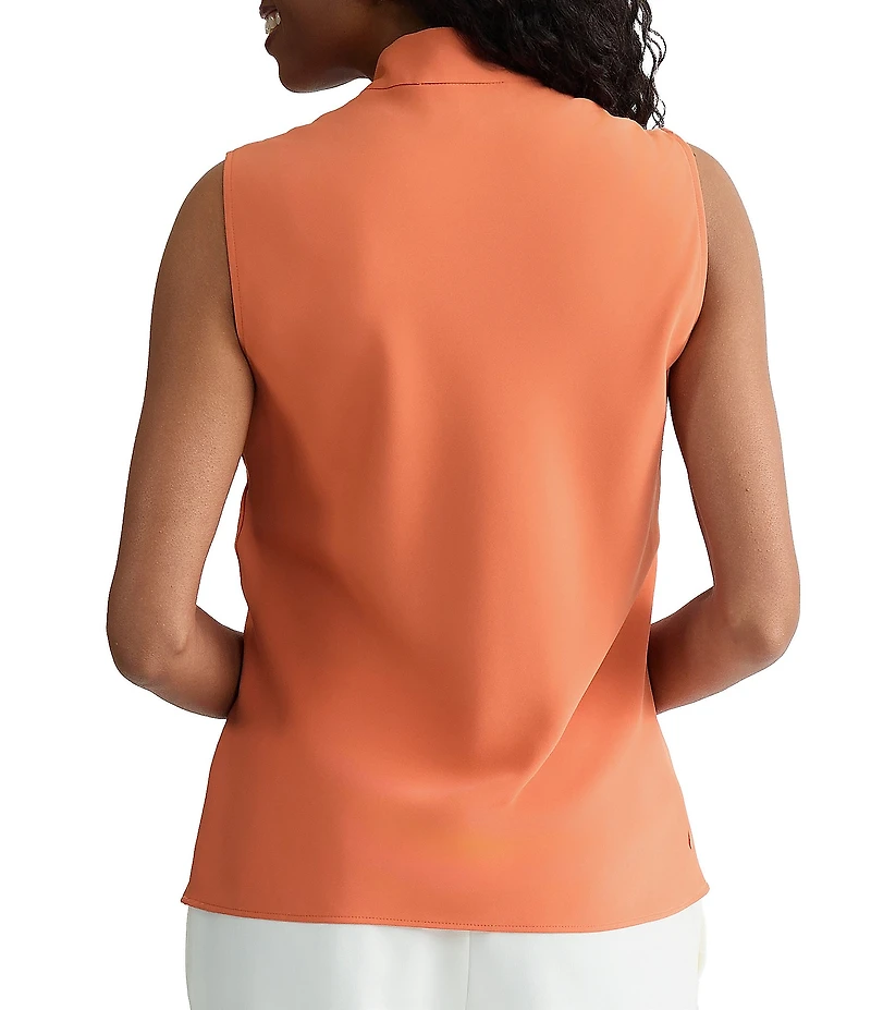 Kasper Petite Sleeveless Bias Bow Blouse