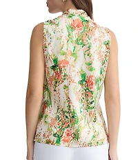 Kasper Petite Sleeveless Bias Bow Blouse