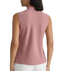 Kasper Petite Sleeveless Tie Neck Blouse