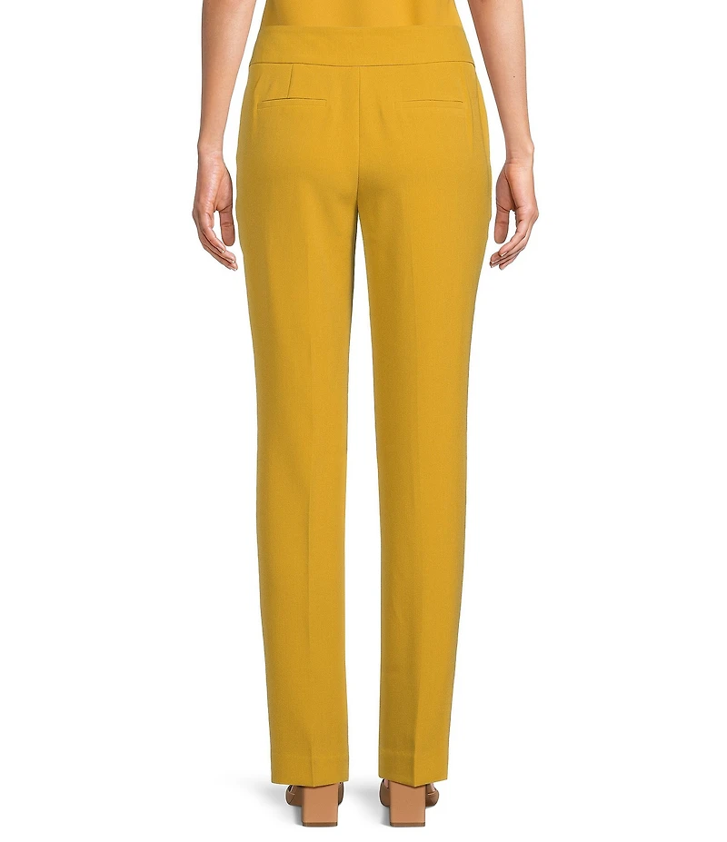 Kasper Petite Size Stretch Crepe Fly Front Slim Pant