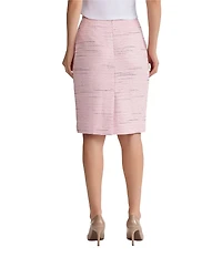 Kasper Petite Tweed Pencil Midi Skirt