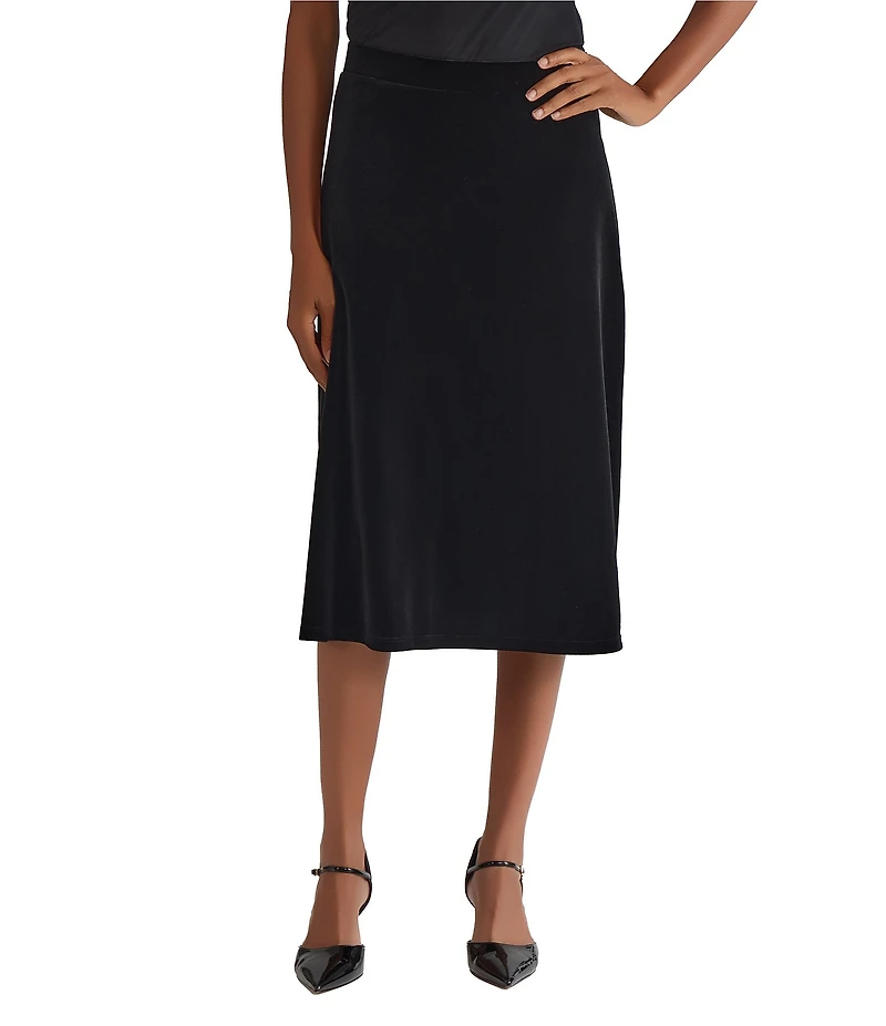 Kasper Petite Velvet Midi Skirt