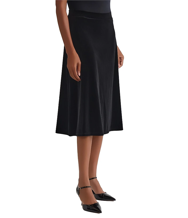 Kasper Petite Velvet Midi Skirt