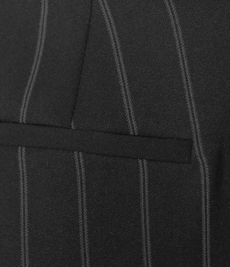 Kasper Pinstripe Mid Rise Straight Leg Pants