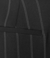 Kasper Pinstripe Mid Rise Straight Leg Pants