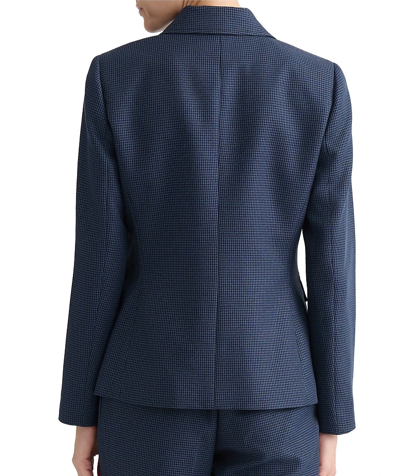 Kasper Plaid 3 Button Down Notch Collar Coordinating Blazer