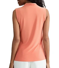 Kasper Pleated V Neck Sleeveless Blouse