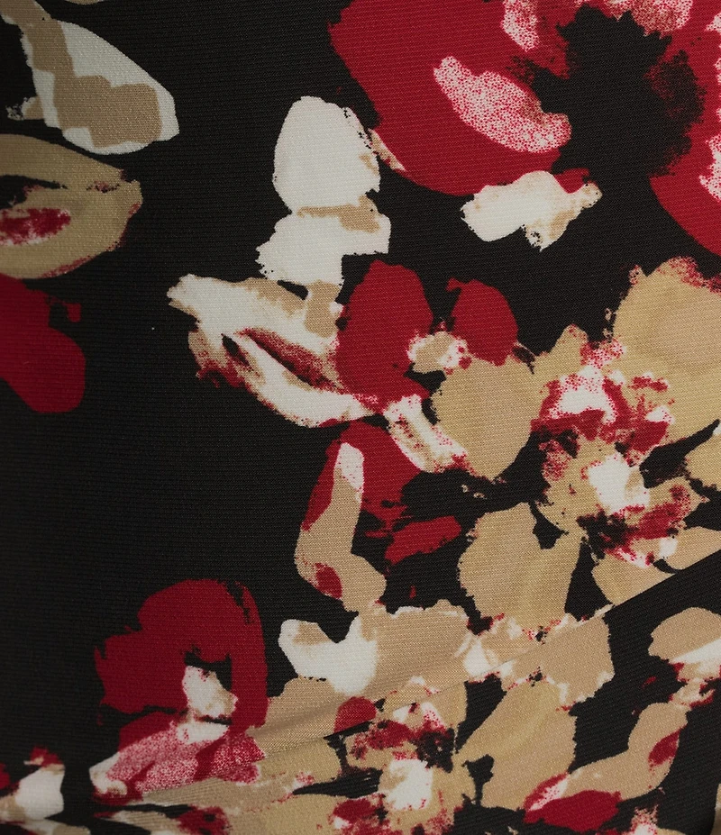 Kasper Plus 3/4 Sleeve Tie Front Blouse