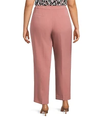 Kasper Plus Size Fly Front Stretch Crepe Pants