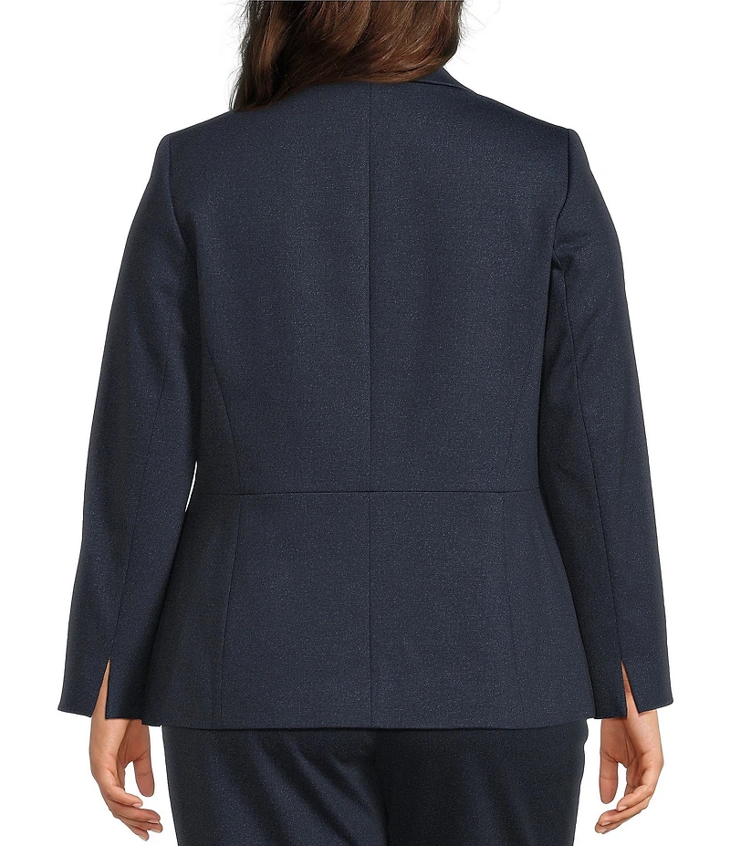 Kasper Plus Long Sleeve Denim Compression Coordinating Jacket