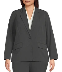 Kasper Plus One Button Notch Collar Jacket