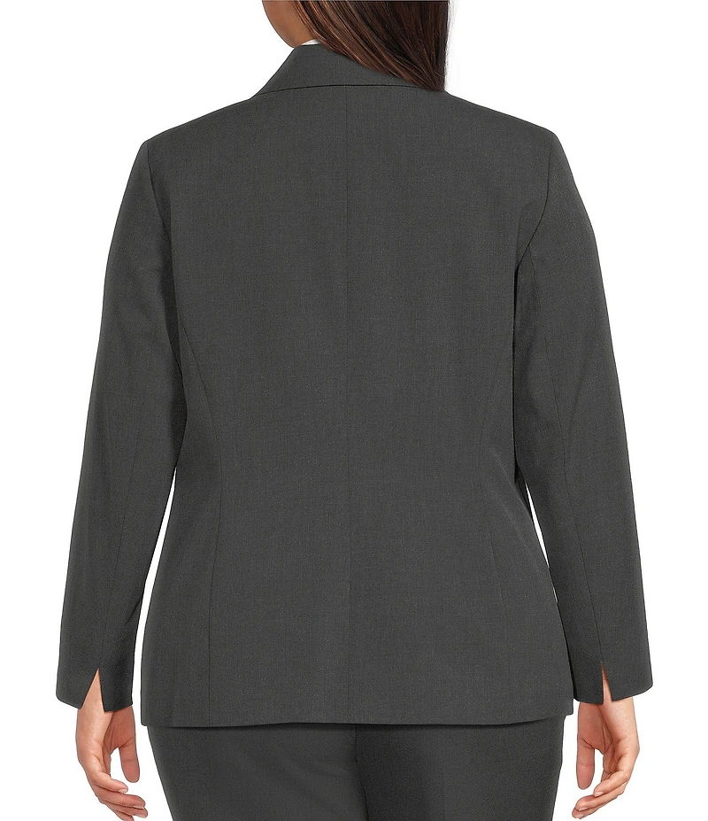 Kasper Plus One Button Notch Collar Jacket