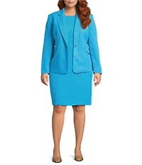 Kasper Plus One Button Notch Collar Jacket