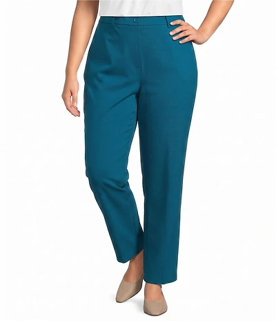 Kasper Plus Pull-On Compression Faux Fly Trousers