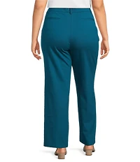 Kasper Plus Pull-On Compression Faux Fly Trousers