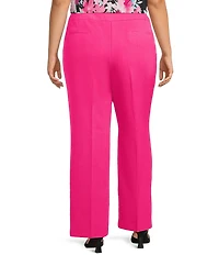 Kasper Plus Size Crepe Fly Front Full Length Trouser Pants
