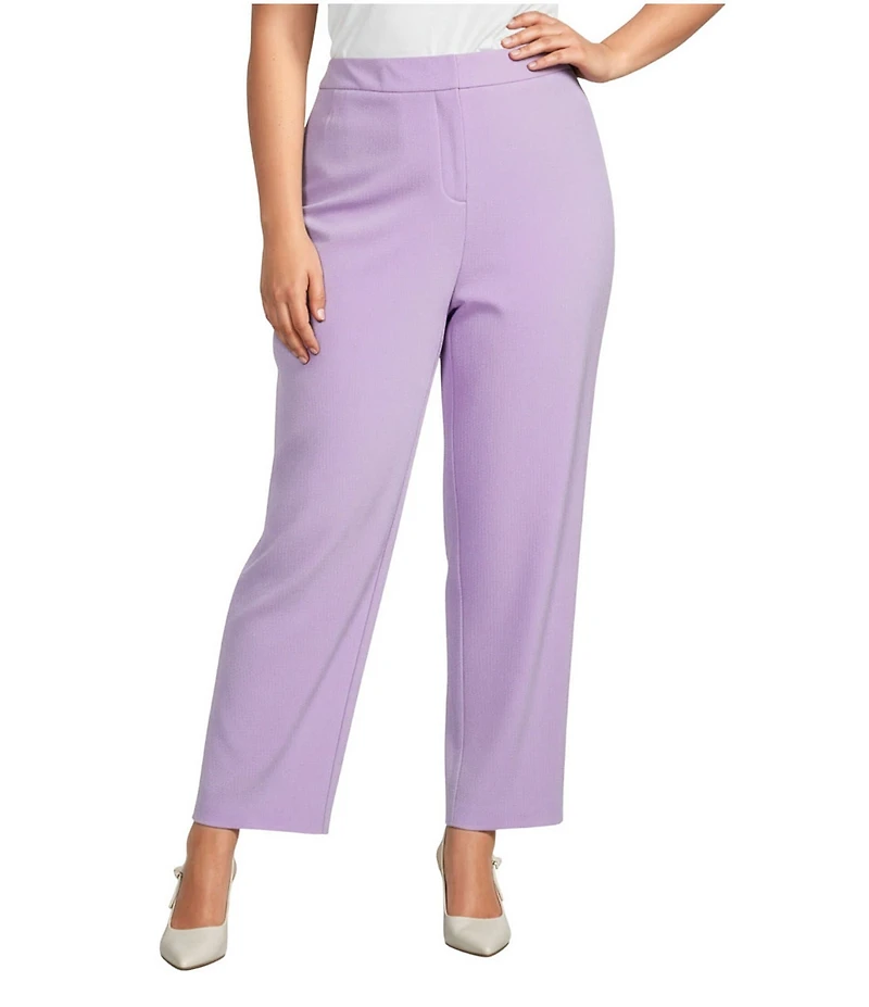 Kasper Plus Size Crepe Fly Front Trousers