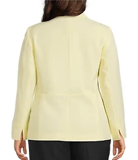Kasper Plus Size Crepe Notch Lapel One Button Blazer