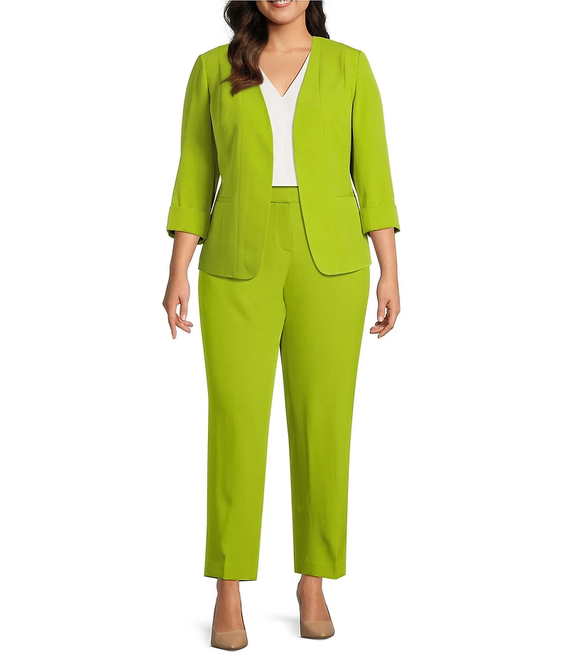Kasper Plus Size Crepe Slim Pants