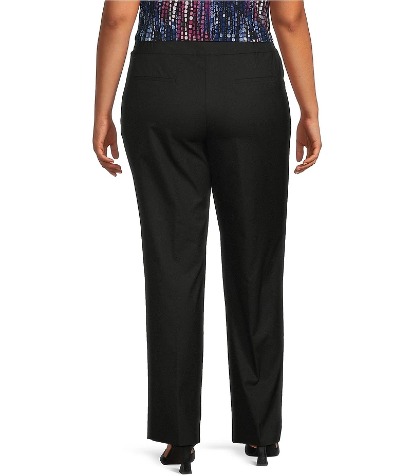 Kasper Plus Size Flat Front Trousers