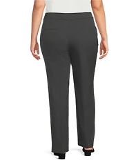 Kasper Plus Size Flat Front Trousers