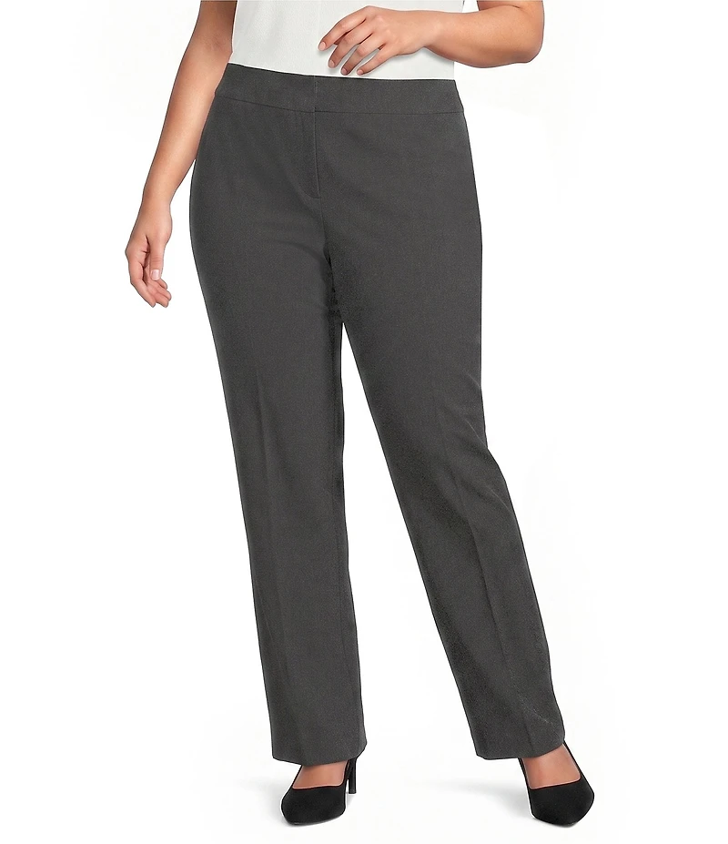Kasper Plus Size Washable Flat Front Trousers
