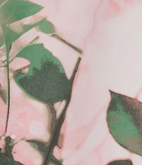 Kasper Plus Size Floral Print 3/4 Flutter Sleeve Keyhole Neckline Chiffon Blouse