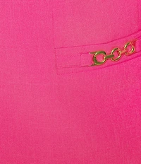 Kasper Plus Size Long Sleeve Hardware Pocket Crepe Jacket