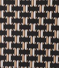 Kasper Plus Size Printed 3/4 Sleeve Tie Neck Jersey Knit Blouse