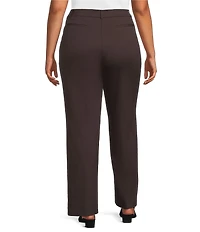 Kasper Plus Size Pull On Faux Fly Trouser Pants