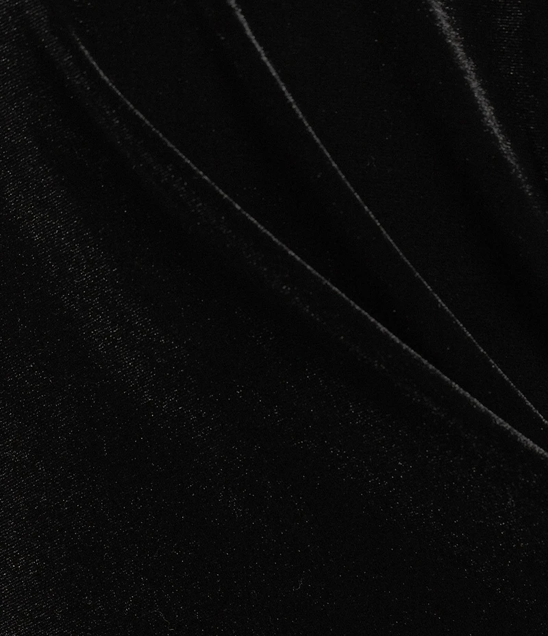 Kasper Plus Size Velvet Wrap V-Neck 3/4 Sleeve Embellished Top