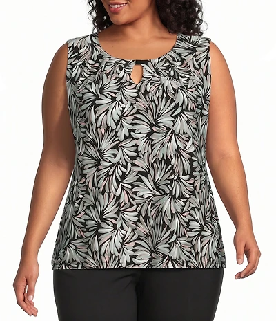 Kasper Plus Size Sleeveless Knit Blouse